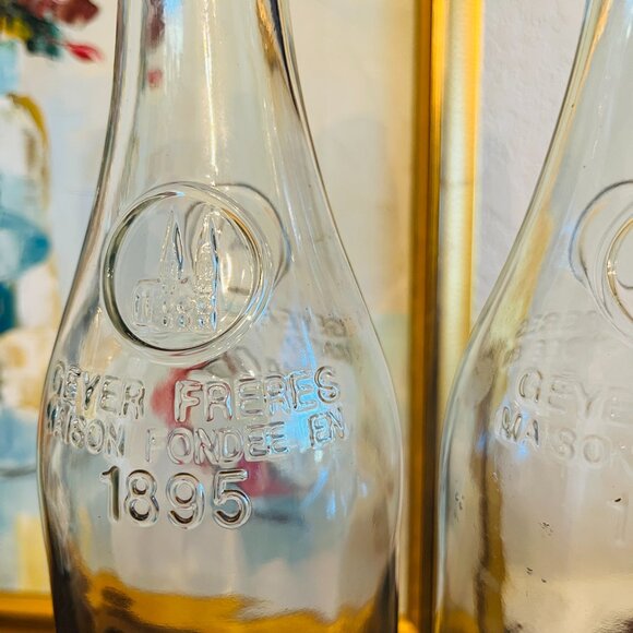 Vintage Geyer Freres En 1895 Bottles Hinged Bail & Stopper (2) Cottagecore Decor - Picture 3 of 9